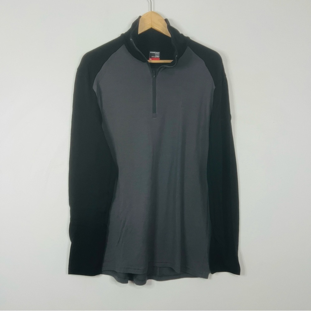 Icebreaker Merino Black BodyFit260 1/4 Zip XL